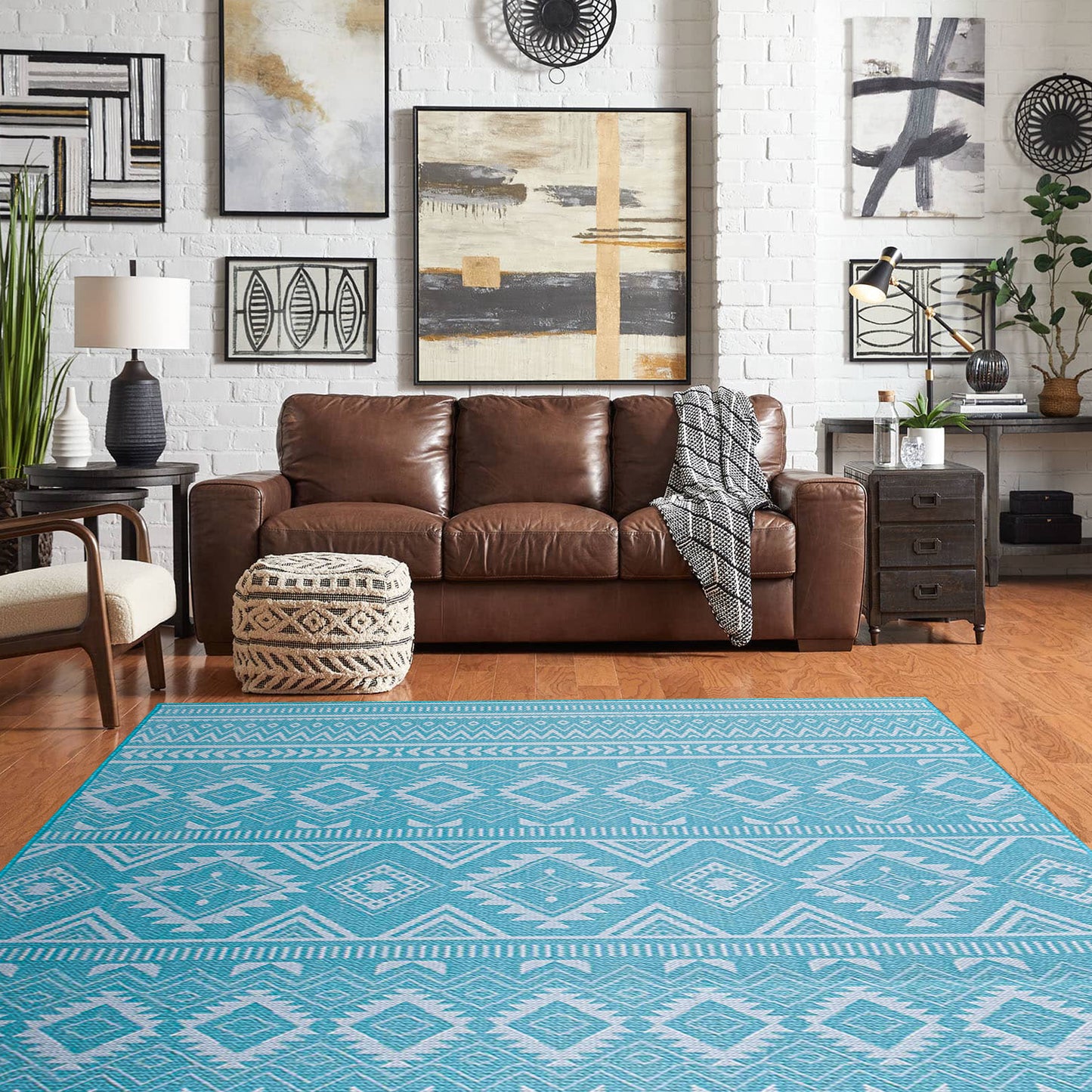 Aqua Breeze - Machine-Washable Indoor/Outdoor Rug