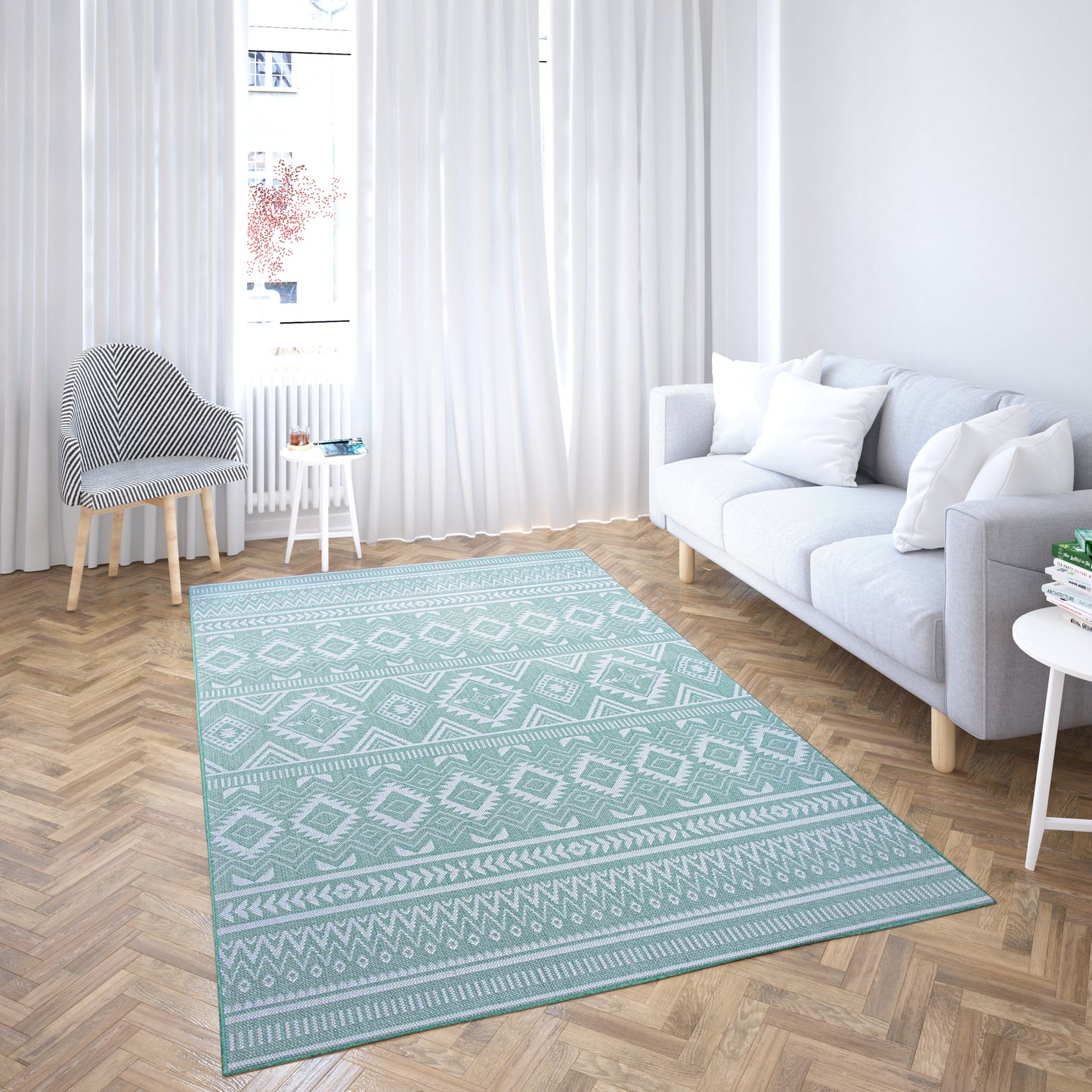 Emerald Oasis - Machine-Washable Indoor/Outdoor Rug