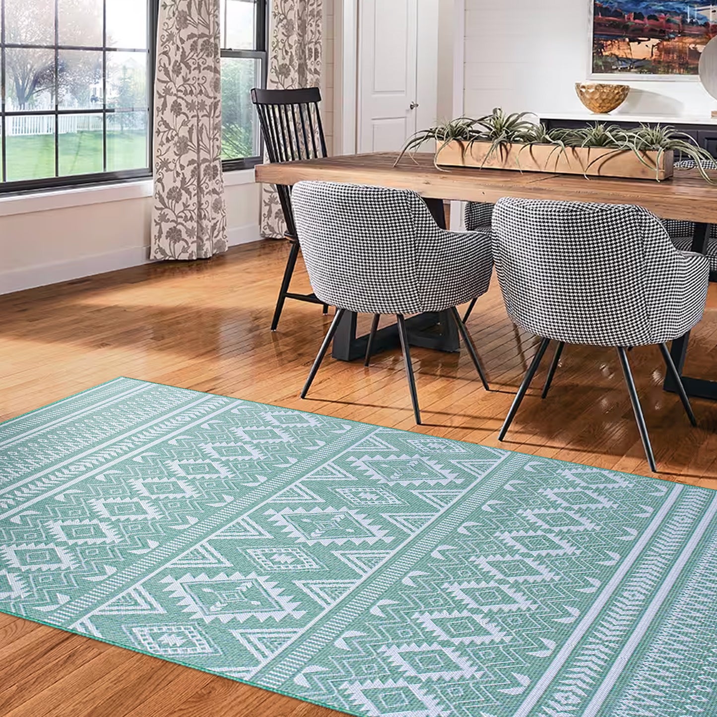 Emerald Oasis - Machine-Washable Indoor/Outdoor Rug