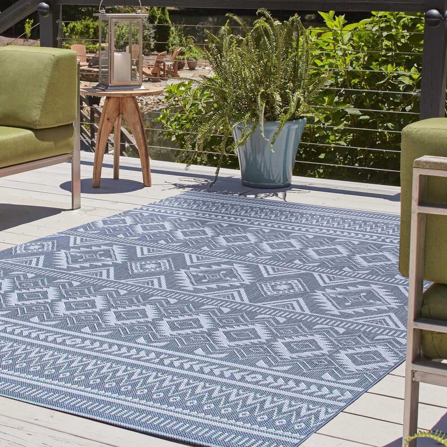 Misty Morning - Machine-Washable Indoor/Outdoor Rug