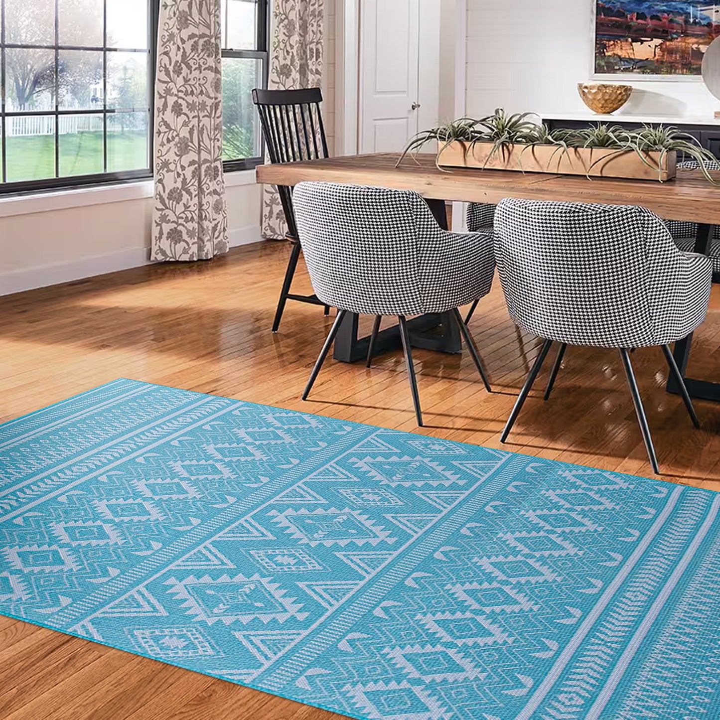 Aqua Breeze - Machine-Washable Indoor/Outdoor Rug