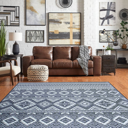 Charcoal Frost - Machine-Washable Indoor/Outdoor Rug